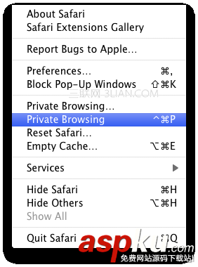 Safari,私密瀏覽模式,MAC