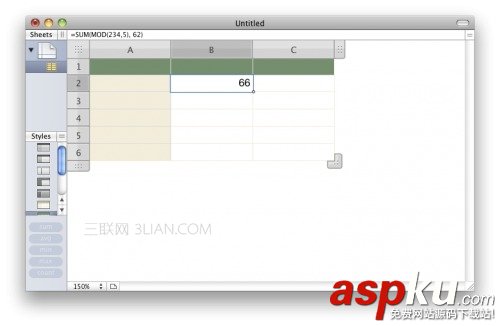 MAC,Numbers單元格,顯示公式