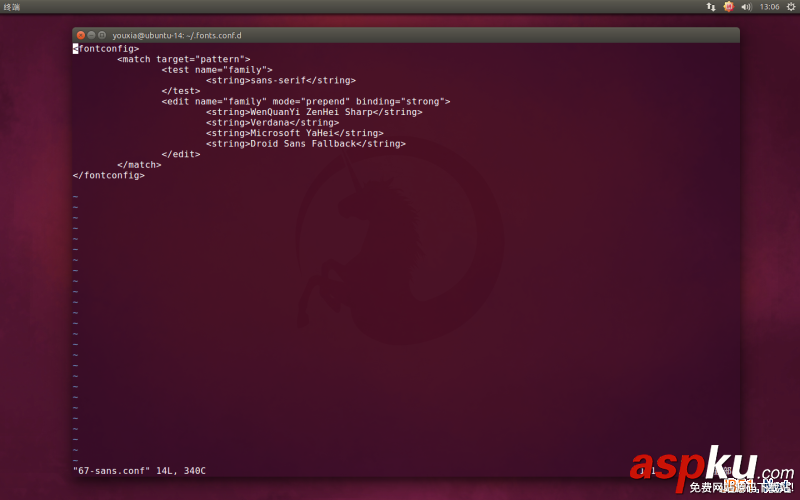 Linux折騰記,Ubuntu,14.10,使用Windows字體