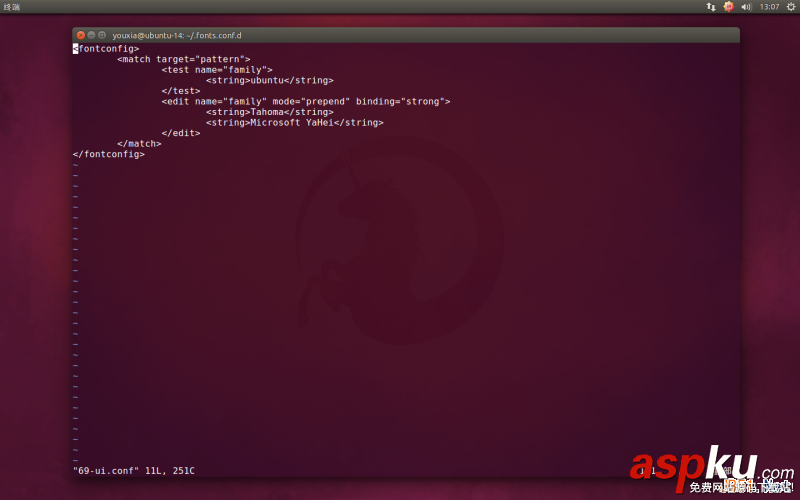 Linux折騰記,Ubuntu,14.10,使用Windows字體
