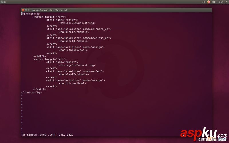 Linux折騰記,Ubuntu,14.10,使用Windows字體