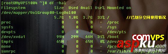 CentOS,VPS,硬盤分區,硬盤掛載