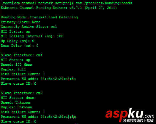 CentOS7,NIC,綁定