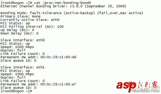 CentOS,雙網卡,主備模式