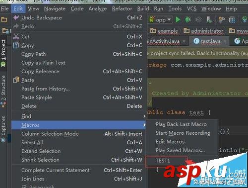 androidstudio,代碼,錄制代碼宏