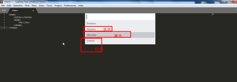 SublimeText,背景顏色