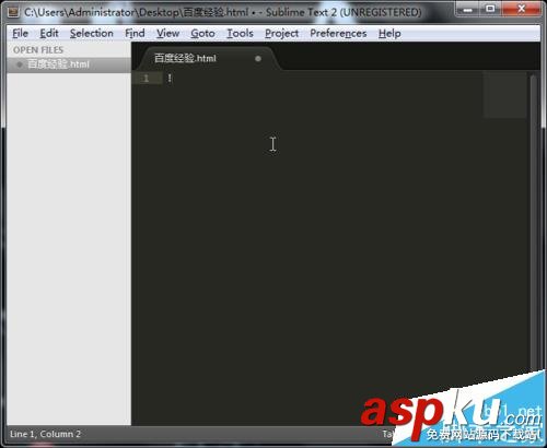 Sublime,頭部,HTML
