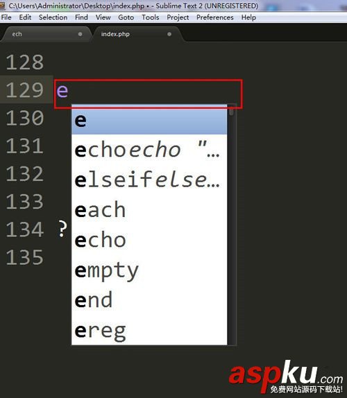 sublime,text,自動補全