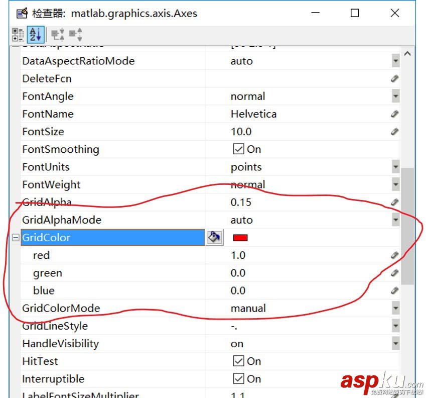 Matlab,網格,坐標軸