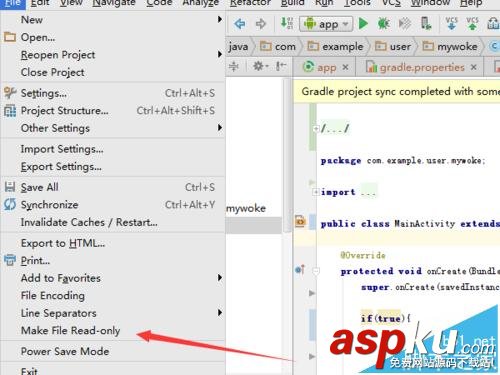 Androidstudio,只讀