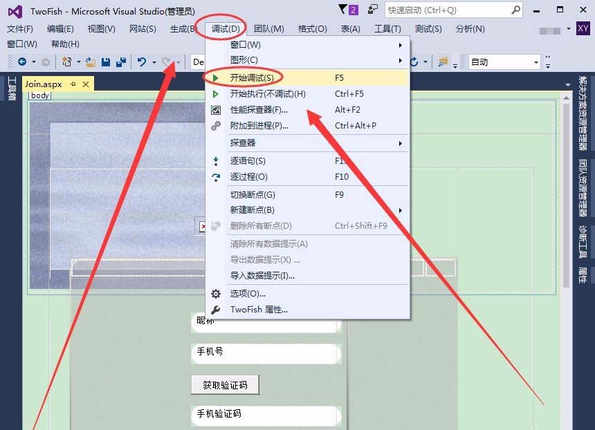 VisualStudio,瀏覽網頁