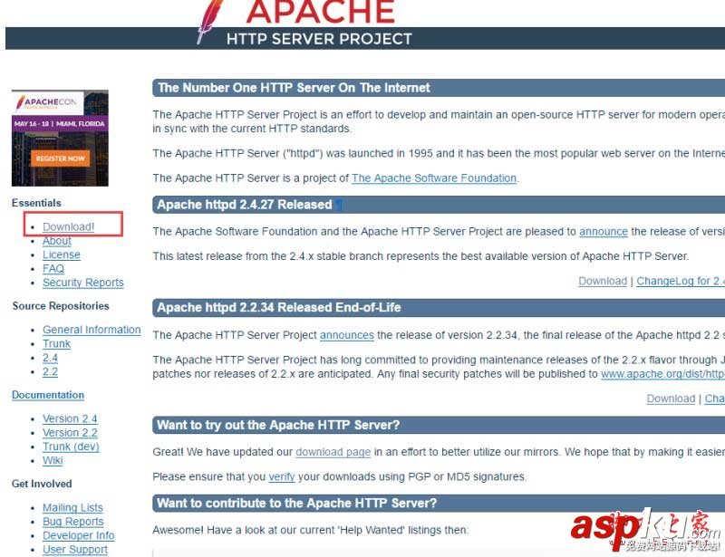 Apache官網,windows版,apache服務器