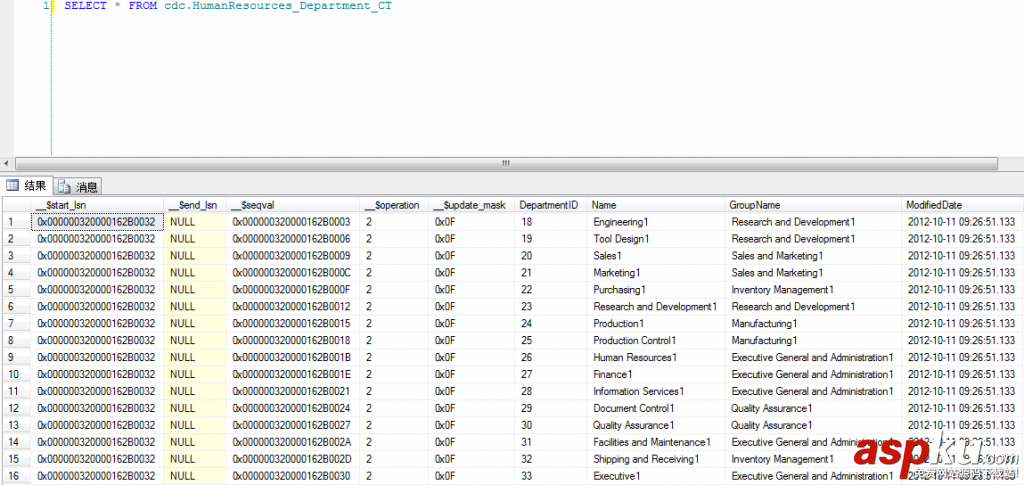 SQLServer2008,CDC,數據變更捕獲