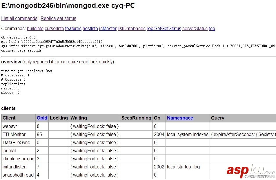 win7,裝mongodb