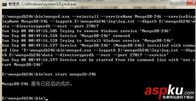 win7,裝mongodb