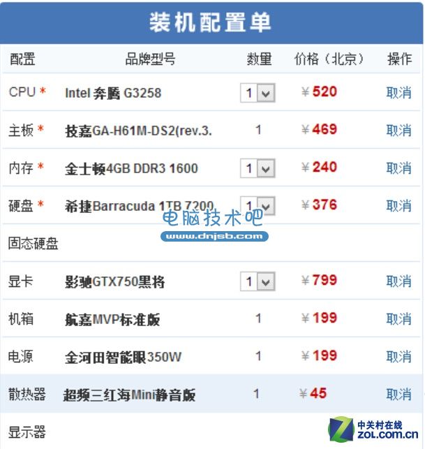 合理搭配是關鍵 兩套入門裝機配置推薦 