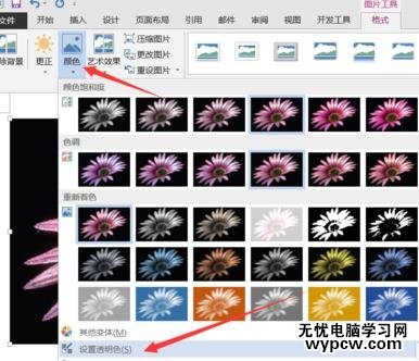 word設置圖片透明色的方法步驟_word怎么設置圖片透明色 