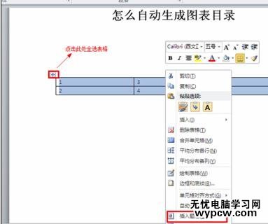 word2010中如何自動生成圖表目錄