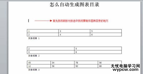word2010中如何自動生成圖表目錄