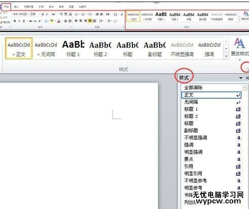 word2010中介紹選項卡的功能