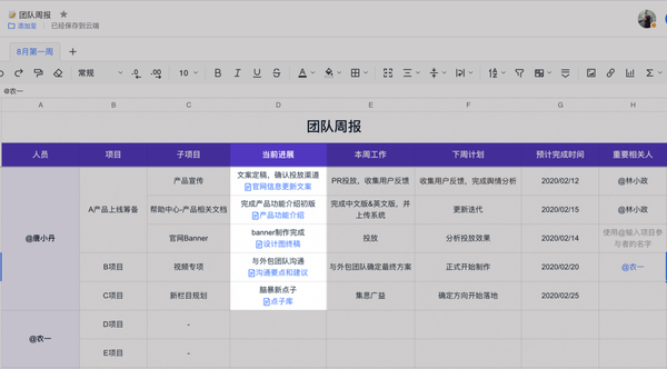 用文檔建立四象限任務清單，提高多任務管理效率