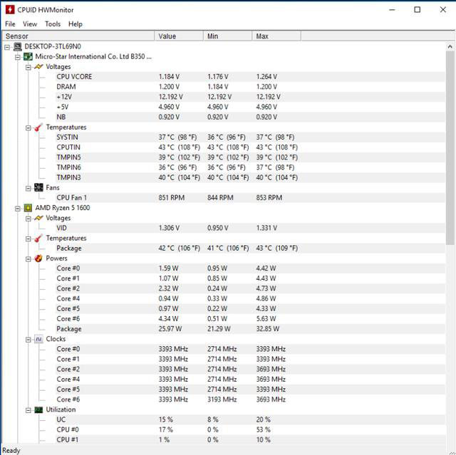 AMD銳龍Ryzen5-1600測試成績爆出 基準測試成績超過同級i5處理器