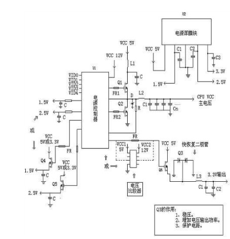 CPU單相供電電路圖