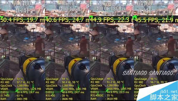 1299元4核AMD Ryzen 5 1400搶先游戲測試：對比7代i5