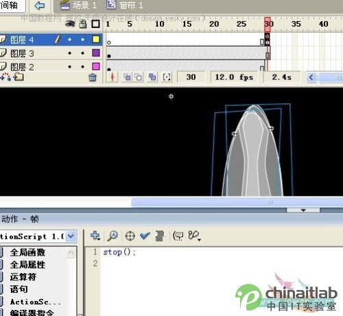 Flash打造窗紗飄動的音樂動畫_中國設計秀整理