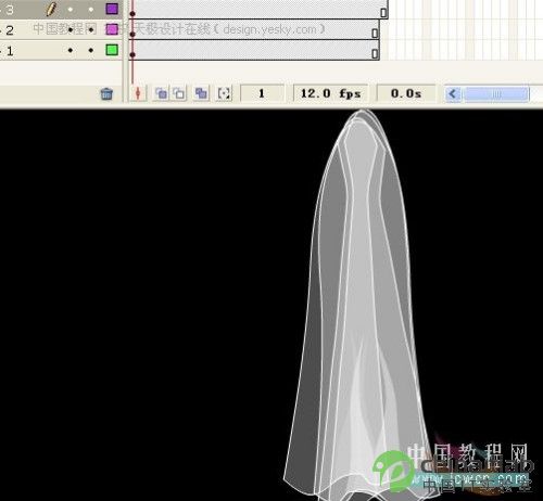 Flash打造窗紗飄動的音樂動畫_中國設計秀整理