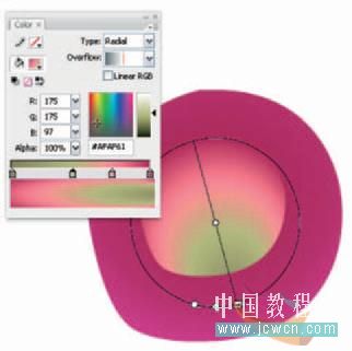 Flash cs3教程：仿真藝術設計1.13――漸變填充實現寫實效果的技巧_中國教程網