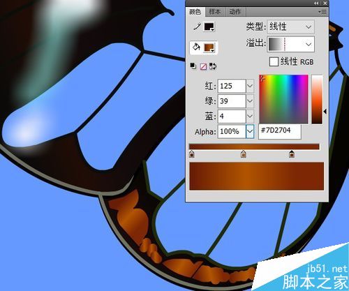 flash繪制玻璃蝴蝶