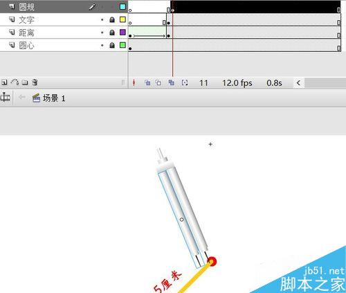 flash旋轉實例――圓規畫圓