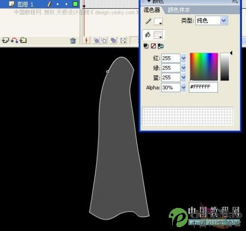 Flash打造窗紗飄動的音樂動畫_中國設計秀整理