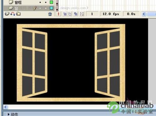 Flash打造窗紗飄動的音樂動畫_中國設計秀整理