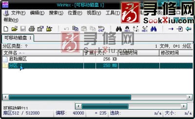 在軟件的列表中看到一個“分區”
