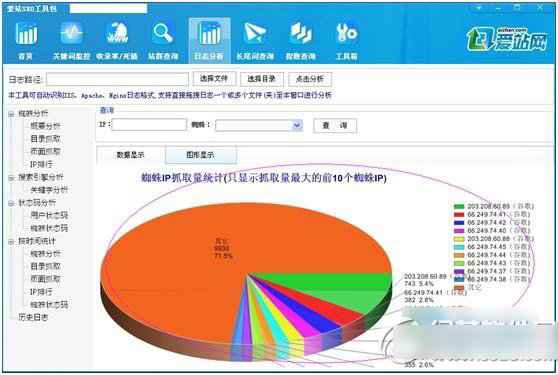 愛站seo工具包之日志分析工具怎么用 日志分析工具使用方法3