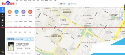 百度地圖測量自定義路線距離