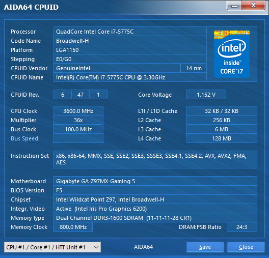AIDA64 5.30正式發布：支持Windows 10、Skylake