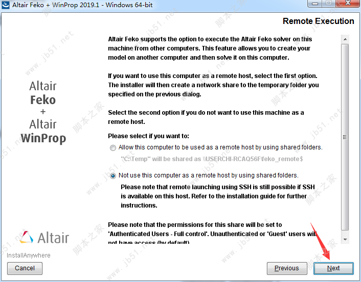 Altair HW FEKO + WinProp 2019安裝破解教程