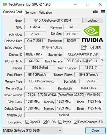 價格差不多 GTX 980M跟GTX 1060M買誰？
