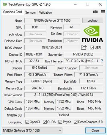 映眾GTX 1050/Ti黑金至尊版顯卡評測