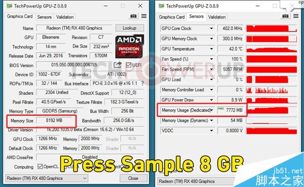 RX 480 4GB成功解鎖8GB：賺大了！