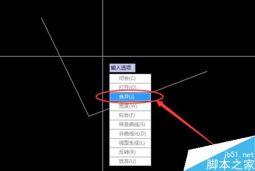 cad中怎樣把兩條直線連接起來合并成一條直線