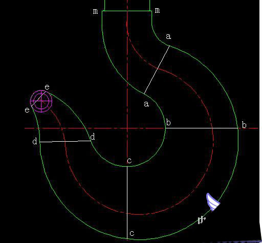 AutoCAD 2007放樣制作三維吊鉤 武林網 CAD教程