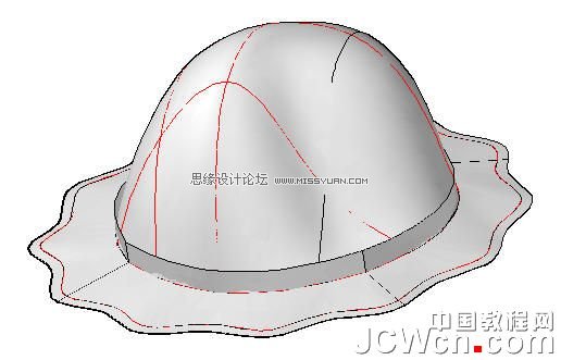 AutoCAD 2011教程：用曲面命令制作帽子,PS教程,思緣教程網