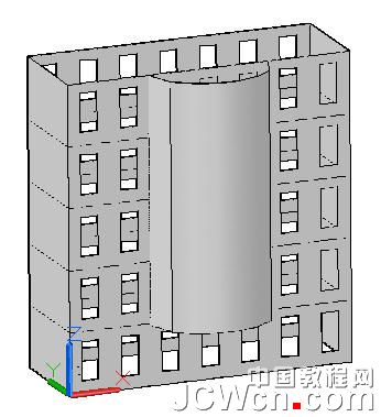 autocad 2011曲面命令創建樓房 武林網 autocad教程