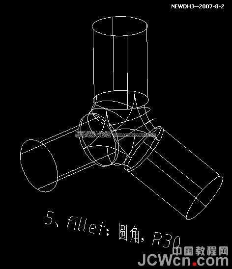 AutoCAD三維建模教程：三通管的制作過程,PS教程,思緣教程網