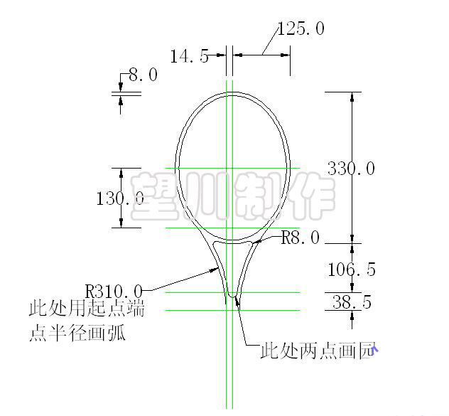 AutoCAD制作逼真網球拍教程 武林網 CAD教程