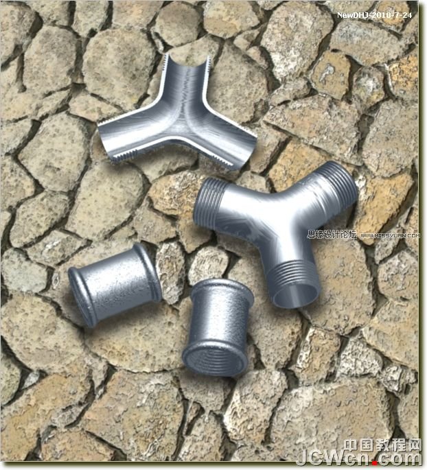 AutoCAD三維建模教程：三通管的制作過程,PS教程,思緣教程網